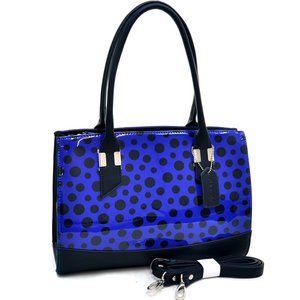 Dasein Tan Glossy Polka Dots Satcheal New